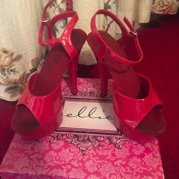 Ellie Shoes - ♥️Ellie Red High Heels Platform